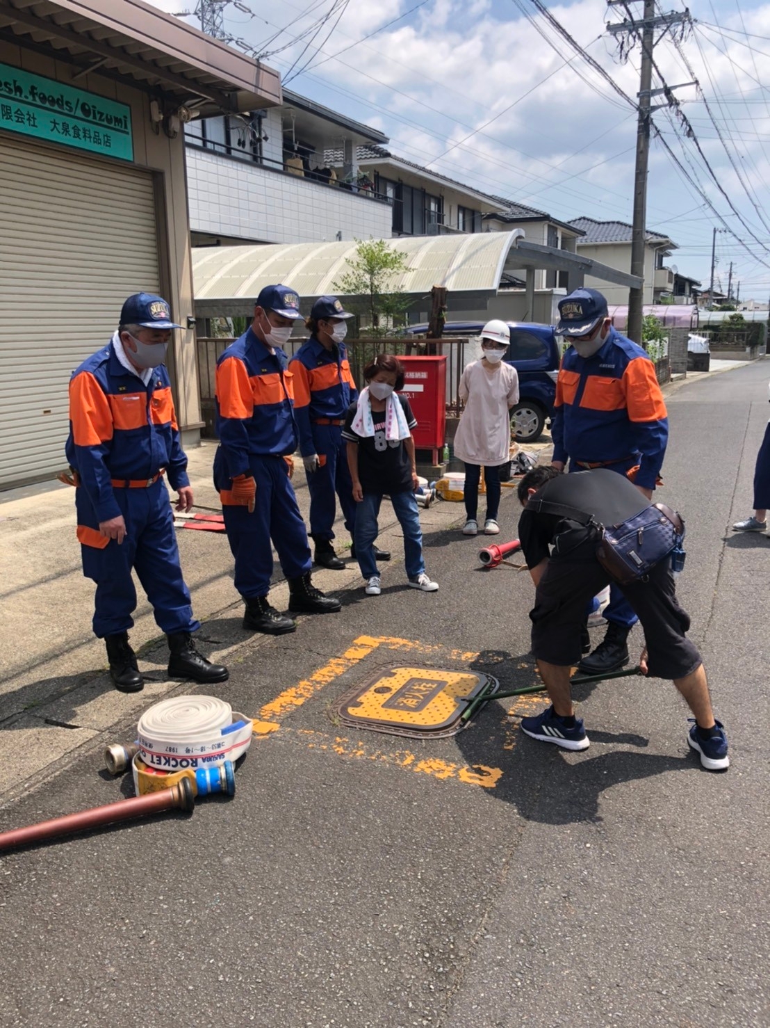 地域の防災活動訓練